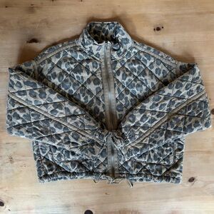 Blank NYC Animal Print Quilted Jacket